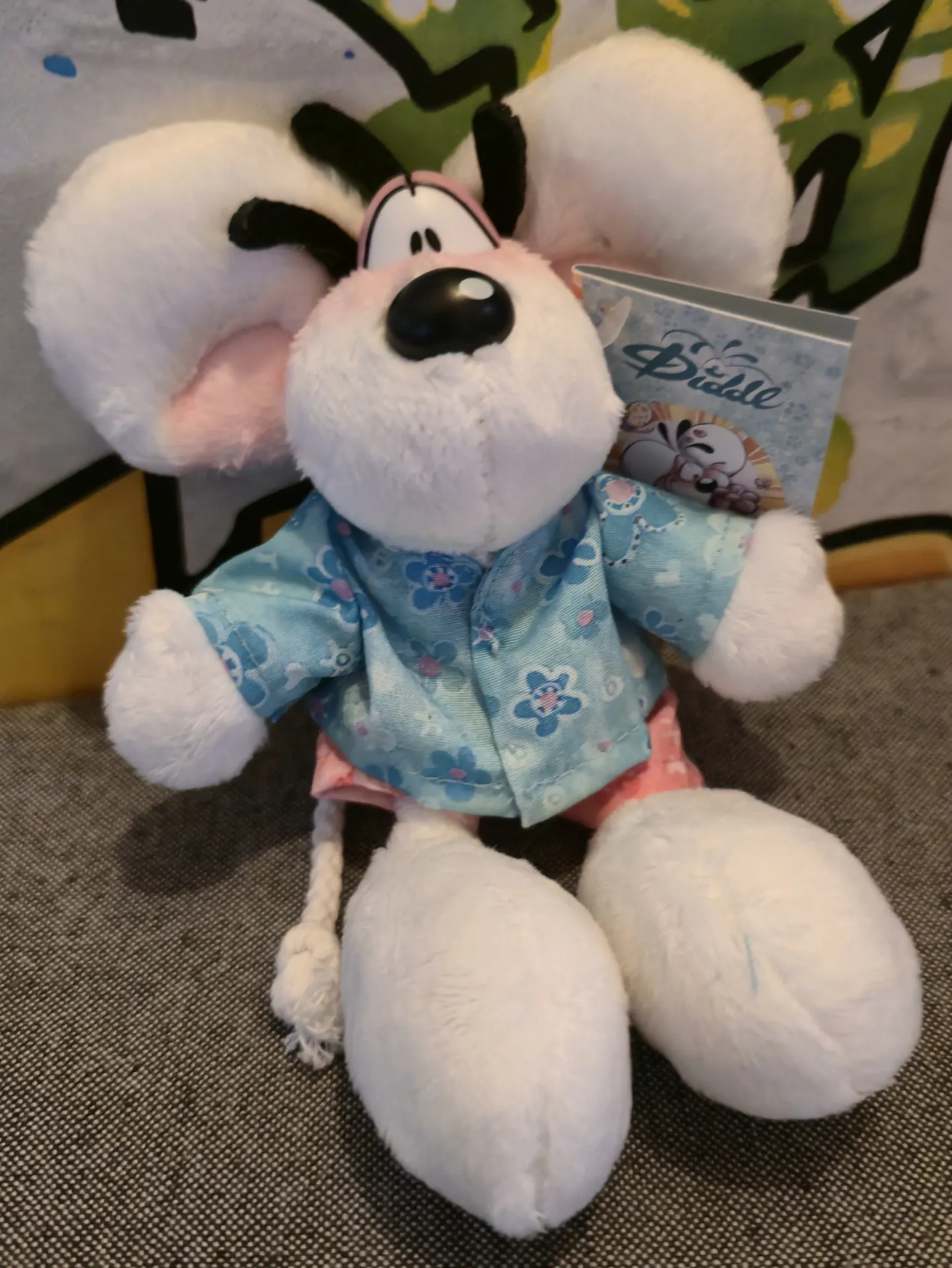 Porte-clés peluche Diddl tenue summer 15cm