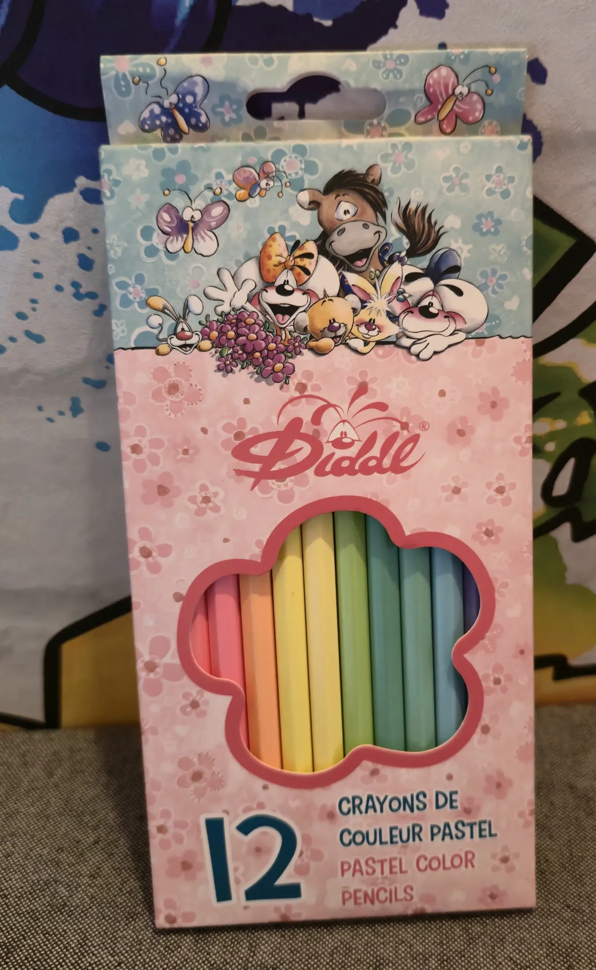 Boite de 12 crayons parfumés Diddl